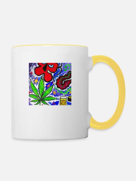 MoJamba116 - Tasse zweifarbig - Weiß/Gelb