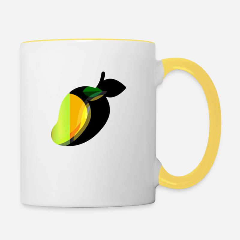 MANGOLOVE - Mug contrasté - blanc/jaune