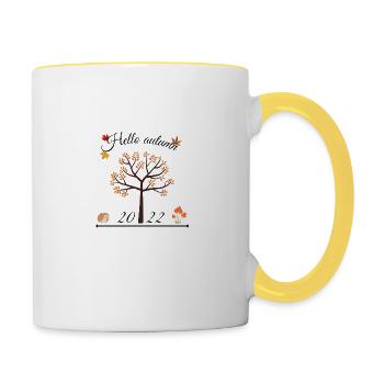 Hello autumn - Contrasting Mug - white/yellow - Right