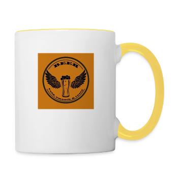 Cold smooth tasty - Tasse zweifarbig - Weiß/Gelb - Rechts