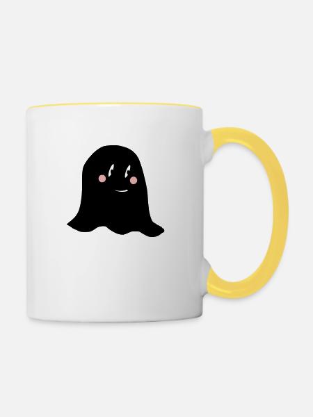 Ghosti - Tasse zweifarbig - Weiß/Gelb