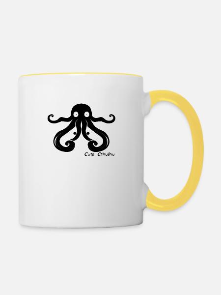 CuteLuh - Tasse zweifarbig - Weiß/Gelb