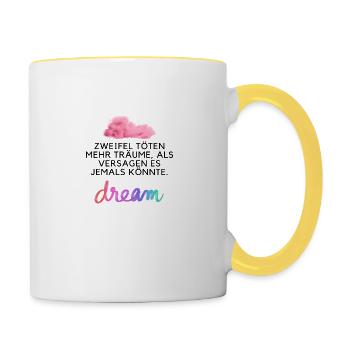 Dream Wolke - Tasse zweifarbig - Weiß/Gelb - Rechts