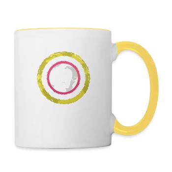 Motivational Technicians Of Joyable DentistryQuote - Contrasting Mug - white/yellow - Right