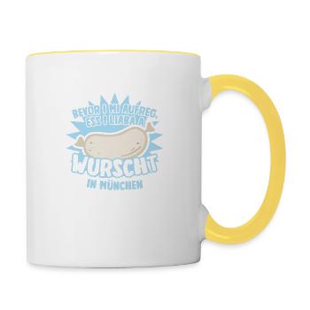 Before I get excited - Contrasting Mug - white/yellow - Right