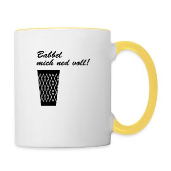 Ribbed babble me ned full #Hessisch #FFM - Contrasting Mug - white/yellow - Right