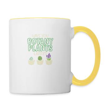 Plantes botaniques - Mug contrasté - blanc/jaune - Droite
