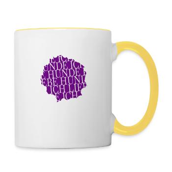 windhund schäferhund bachhund hundeliebhaber - Tasse zweifarbig - Weiß/Gelb - Rechts