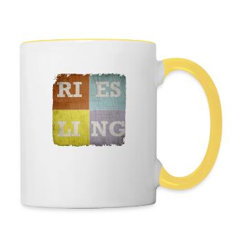 Riesling bunt - Tasse zweifarbig - Weiß/Gelb - Rechts