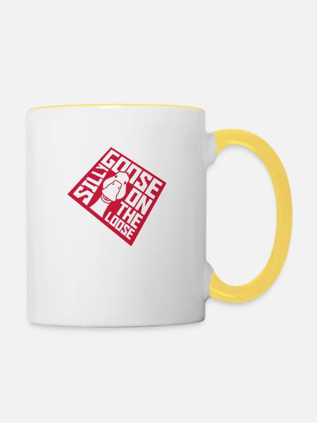 goose on the loose - Tasse zweifarbig - Weiß/Gelb