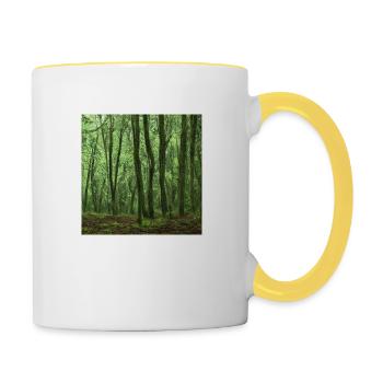 lonely green woods - Tasse zweifarbig - Weiß/Gelb - Rechts