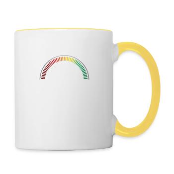 Anniversaire 10 ans Compteur - Mug contrasté - blanc/jaune - Droite