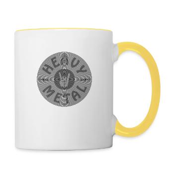 Métal lourd - Mug contrasté - blanc/jaune - Droite
