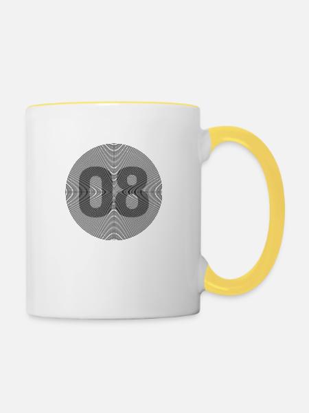 08 - Tasse zweifarbig - Weiß/Gelb