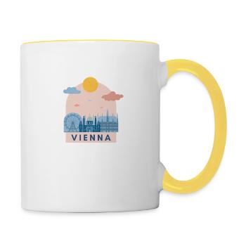 Austria Austria Vienna Vienna Design Europe - Contrasting Mug - white/yellow - Right