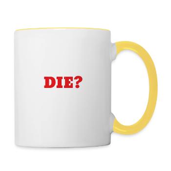 But did you die? Triathlon Swim Cycle Run - Contrasting Mug - white/yellow - Right