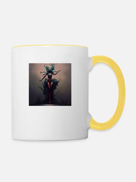 ARTWORK SPIRITUAL _02 - Tasse zweifarbig - Weiß/Gelb