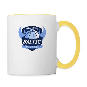 Baltic Ballers Logo - Contrasting Mug - white/yellow - Right