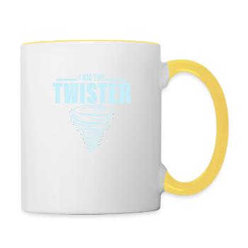 Je suis le météorologue météorologue de météorologie Twister - Mug contrasté - blanc/jaune - Droite