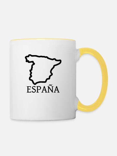 Espana - Tasse zweifarbig - Weiß/Gelb