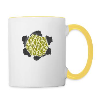 Statement Christmas Funny Sayings Beach Gift - Contrasting Mug - white/yellow - Right