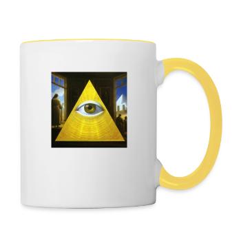 All Seeing Eye - Contrasting Mug - white/yellow - Right