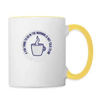 ne me parle pas - Mug contrasté - blanc/jaune - Droite