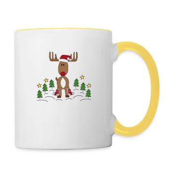 Design for Christmas - Contrasting Mug - white/yellow - Right