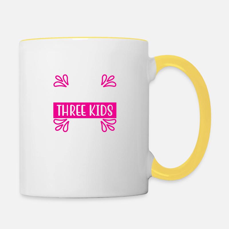 momie - Mug contrasté - blanc/jaune