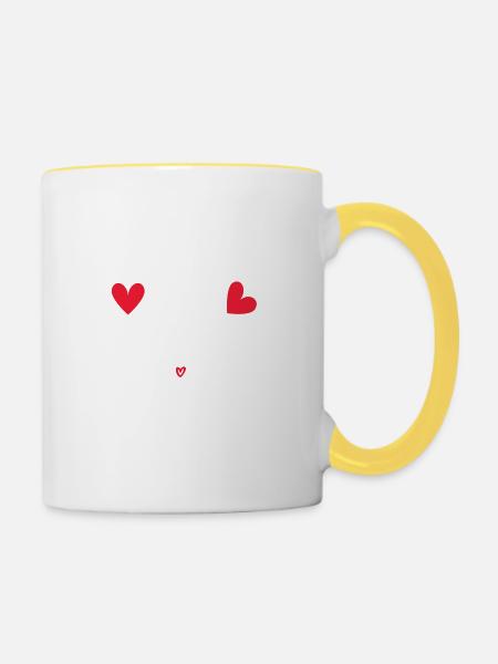 Tut mir leid, dass ich zu spät komme, ich habe Kinder - Tasse zweifarbig - Weiß/Gelb