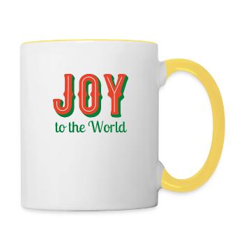 Joy to the World - Contrasting Mug - white/yellow - Right