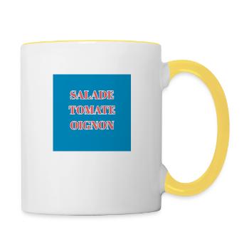 Streetwear STO - Mug contrasté - blanc/jaune - Droite