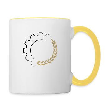 Logo contractors - Contrasting Mug - white/yellow - Right