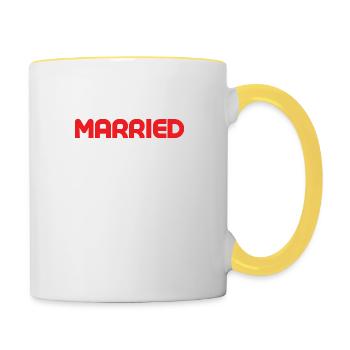 I Used To Be Married But I'm Better Now Divorcee - Contrasting Mug - white/yellow - Right