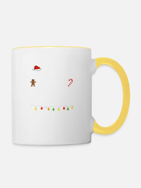 Am wahrscheinlichsten Videospiel an Weihnachten spielen - Tasse zweifarbig - Weiß/Gelb