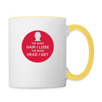 I get more head - Contrasting Mug - white/yellow - Right