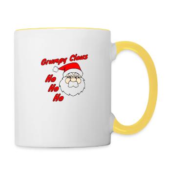 Grumpy Claus HoHoHo - Contrasting Mug - white/yellow - Right
