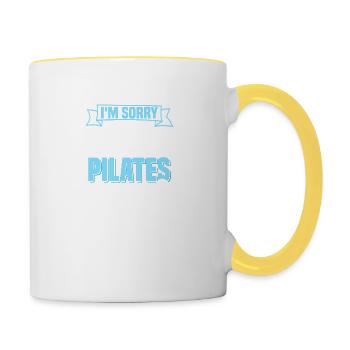 I'm Sorry For What I Said Before I Did Pilates Fit - Contrasting Mug - white/yellow - Right