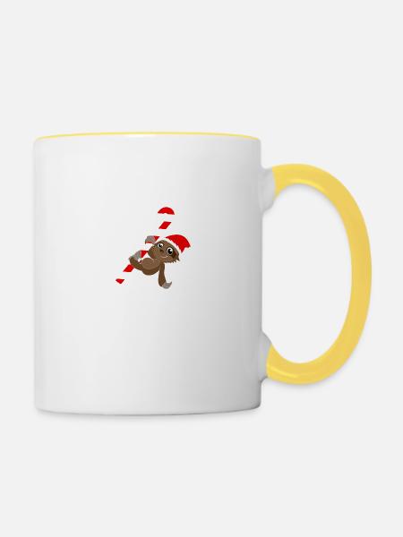 Lazy Christmas - Tasse zweifarbig - Weiß/Gelb
