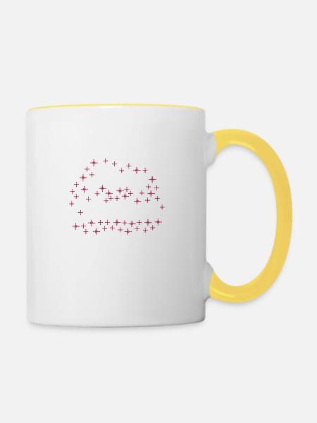 Merry Christmas - Tasse zweifarbig - Weiß/Gelb