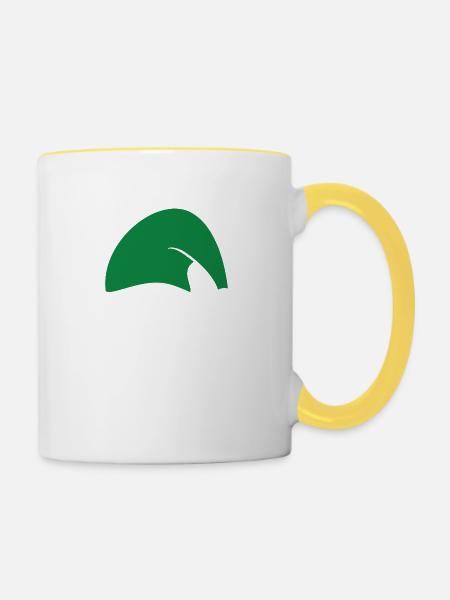 HO HO HO - Tasse zweifarbig - Weiß/Gelb