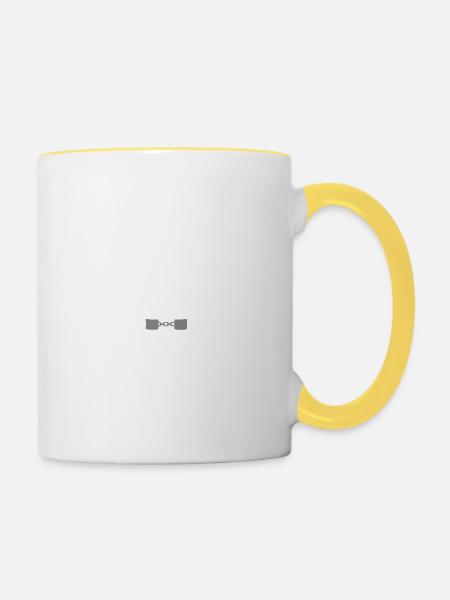 Einwelt - Tasse zweifarbig - Weiß/Gelb