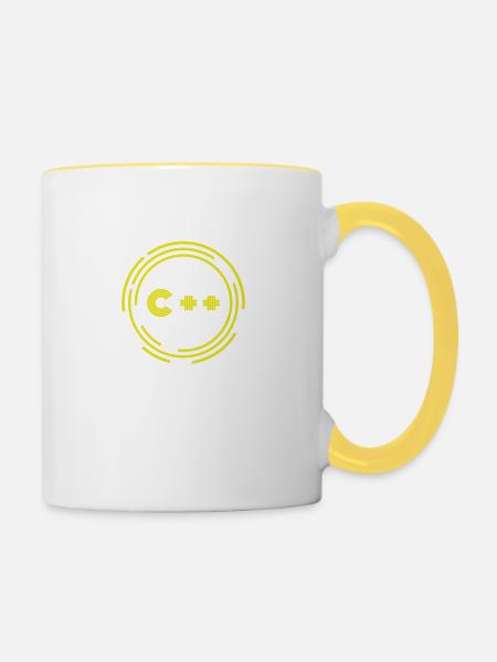Programmierer - Tasse zweifarbig - Weiß/Gelb