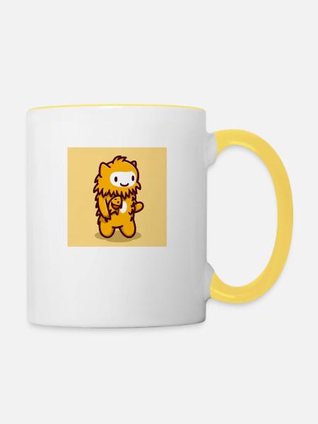 Bobibi - Tasse zweifarbig - Weiß/Gelb
