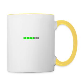 Drohnen Pilot in Progress Bitte warten - Geschenk - Tasse zweifarbig - Weiß/Gelb - Rechts