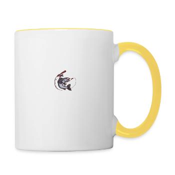 Fishing My Fishing Habit - Contrasting Mug - white/yellow - Right