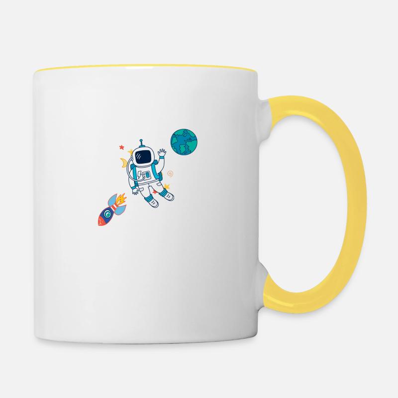 Space - Contrasting Mug - white/yellow