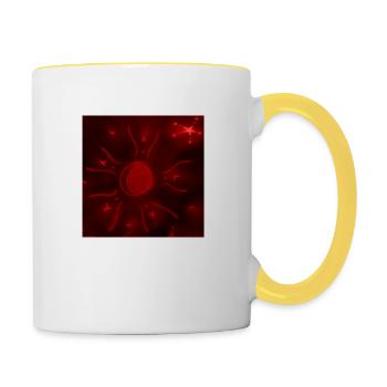 LUNE ÉTOILÉE ROUGE - Mug contrasté - blanc/jaune - Droite