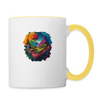 Psychedelic Shirt in Shirt - Contrasting Mug - white/yellow - Right