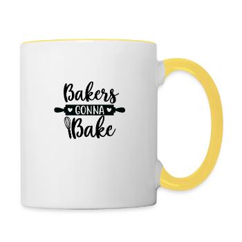 Bakers Gonna Bake - Contrasting Mug - white/yellow - Right